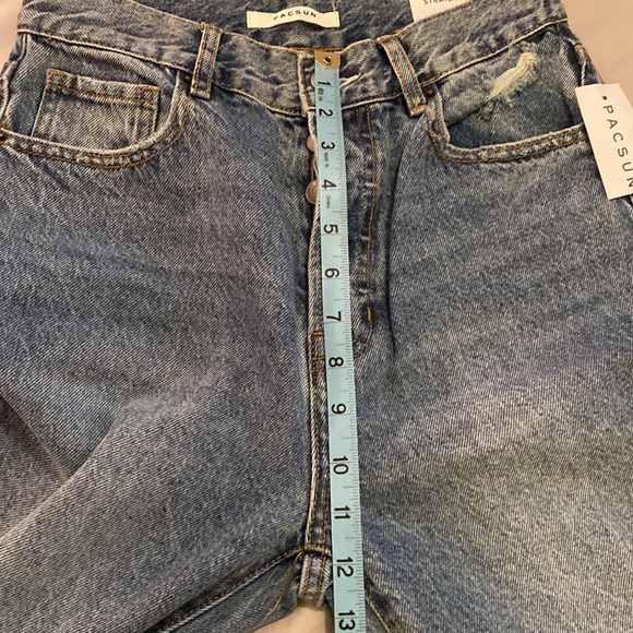 PACSUN High Rise Straight Button-fly Jeans Size 26 - Picture 15 of 15